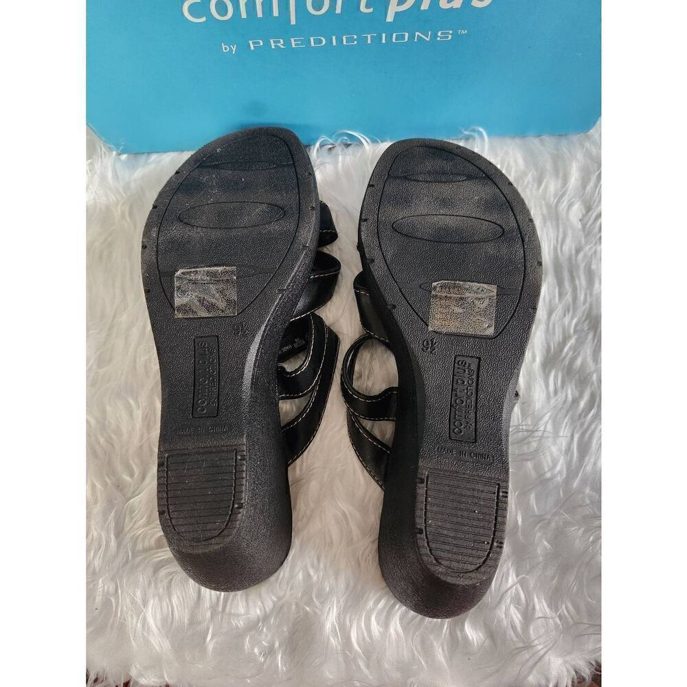 Comfort Plus By Predictions Womens Size 9.5 black Heel Sandals with box - Picture 4 of 6